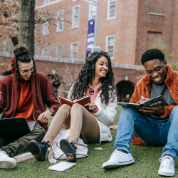 College students studying